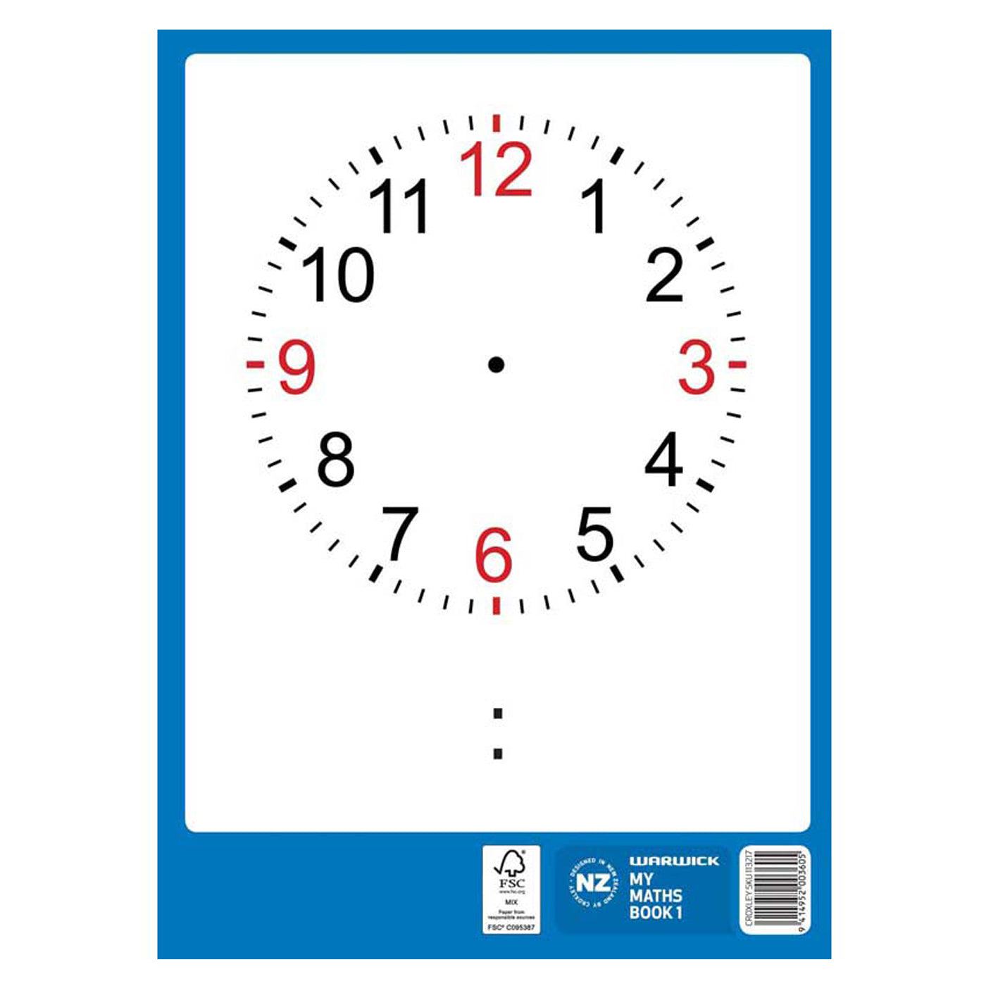 Warwick My Maths Book 1 Quad 10mm 64 Pages Blue