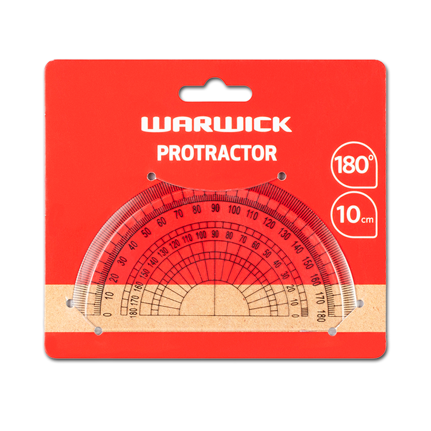 Warwick Protractor 180 Degrees 10cm
