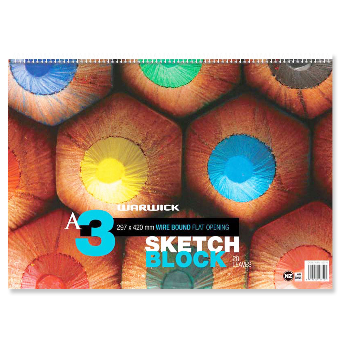 Warwick Sketch Block Spiral Bound A3 120gsm 20 Leaves