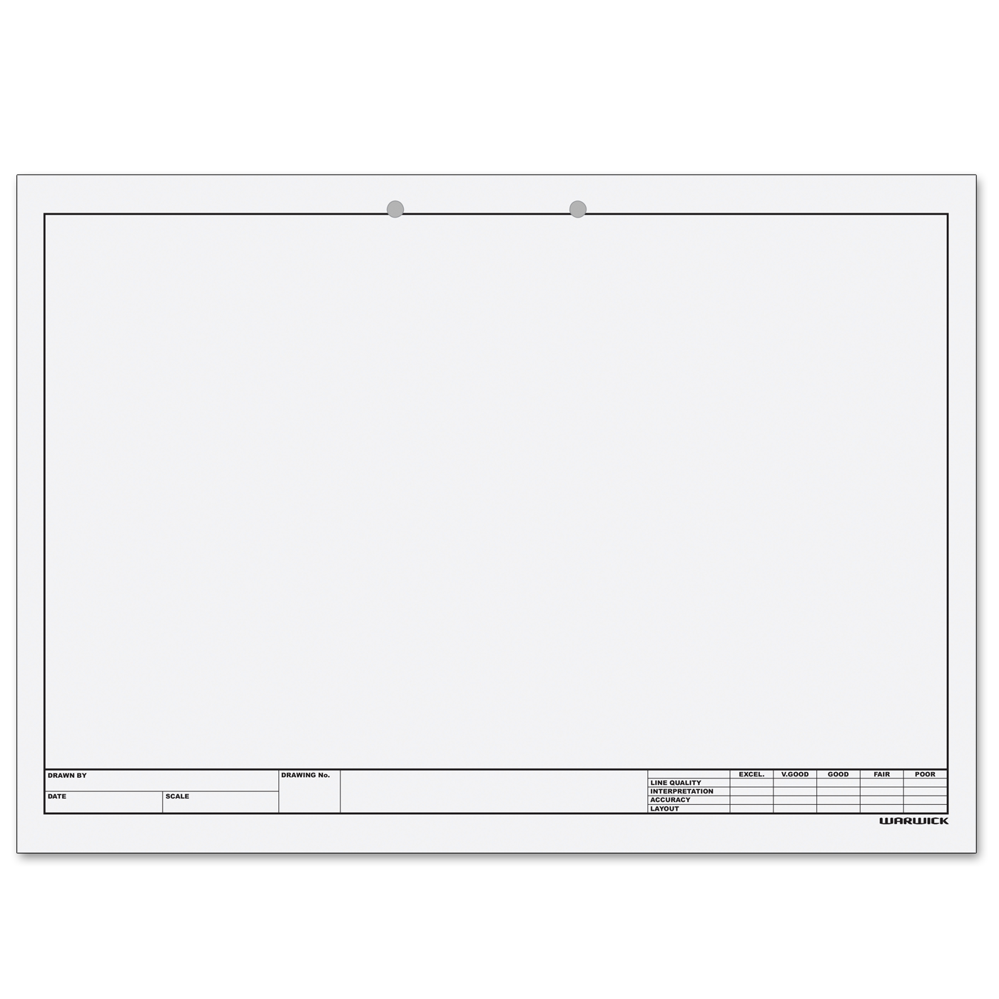 Warwick Technical Drawing Pad 20 Leaves 120gsm Punched A3