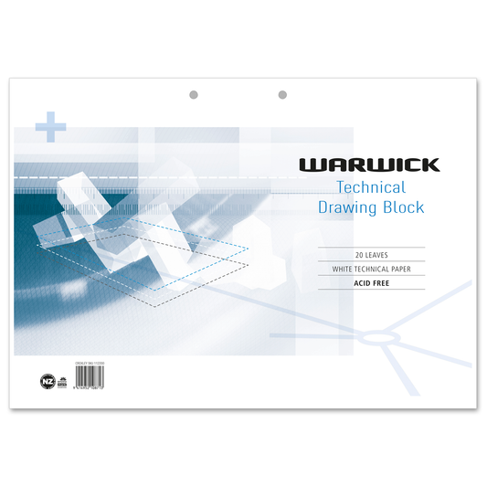 Warwick Technical Drawing Pad 20 Leaves 120gsm Punched A3