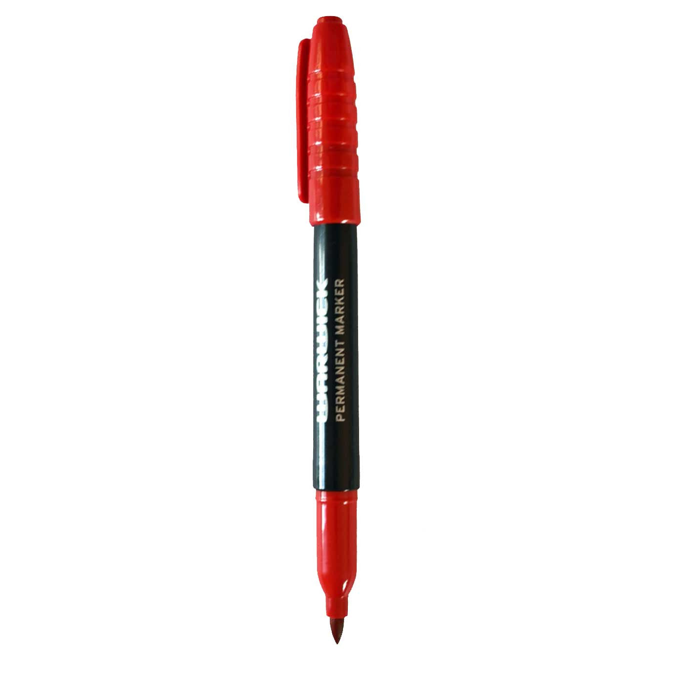 Warwick Permanent Marker Bullet Tip – Fine 1.0mm Red | Fast Dry, Smudge Resistant