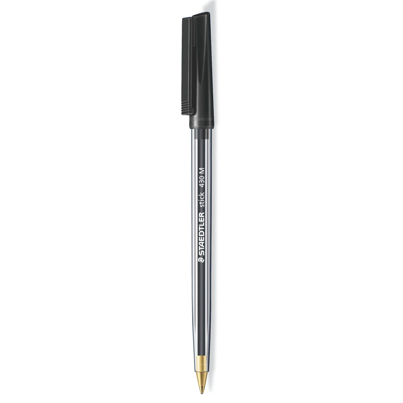 Staedtler Ballpoint Pen with Cap and Clip M Black - School Depot NZ