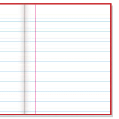 2write 2B4 Lecture Book Ruled 7mm 94 Leaf with Margins Hardcover