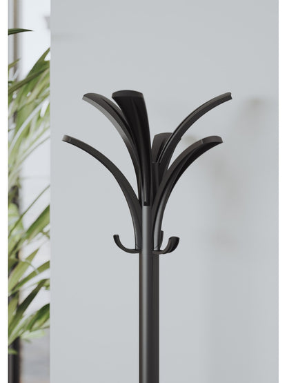 Alba Brio Coat Rack with Integrated Umbrella Stand Black 38cm (Base) X 170cm