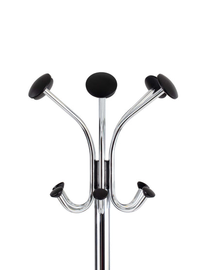 Alba Brio Coat Rack with Integrated Umbrella Stand Chrome 38cm (Base) X 177cm