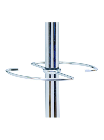 Alba Brio Coat Rack with Integrated Umbrella Stand Chrome 38cm (Base) X 177cm