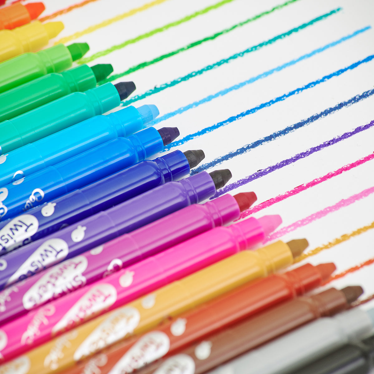 Amos Twistable Crayons Colorix Silky Twisters Water Based 12 Pack