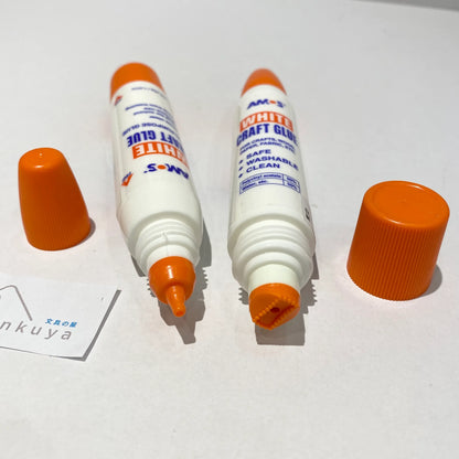 Amos Craft Glue Double-Ended 34ml – Strong, Washable, Non-Toxic White Glue for Crafts