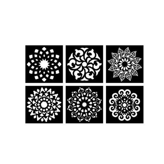 Anthony Peters Washable Mandala Stencils Set of 6 – Durable & Reusable Kids Art Templates