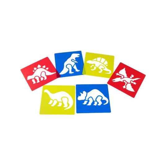 Anthony Peters Washable Dinosaur Stencils Set of 6 – Durable & Reusable Kids Art Templates