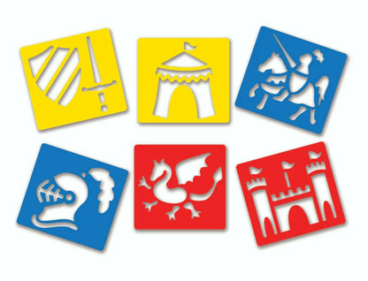 Anthony Peters Washable Stencils Medieval Set of 6 – Educational & Creative Craft Tool