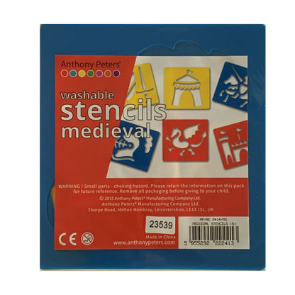 Anthony Peters Washable Stencils Medieval Set of 6 – Educational & Creative Craft Tool