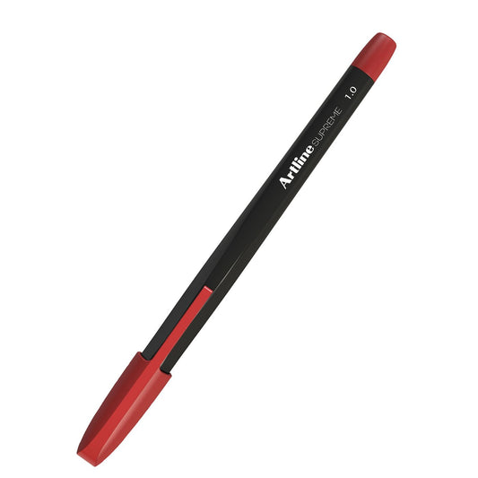Artline Supreme Ballpoint Pen Capped Red