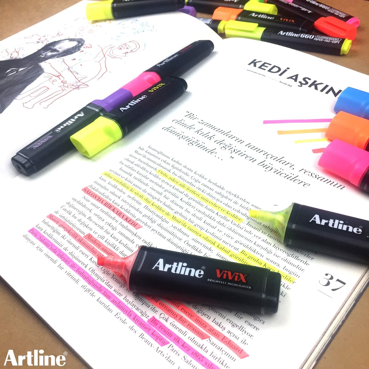 Artline Highlighter ViViX Chisel Tip Yellow