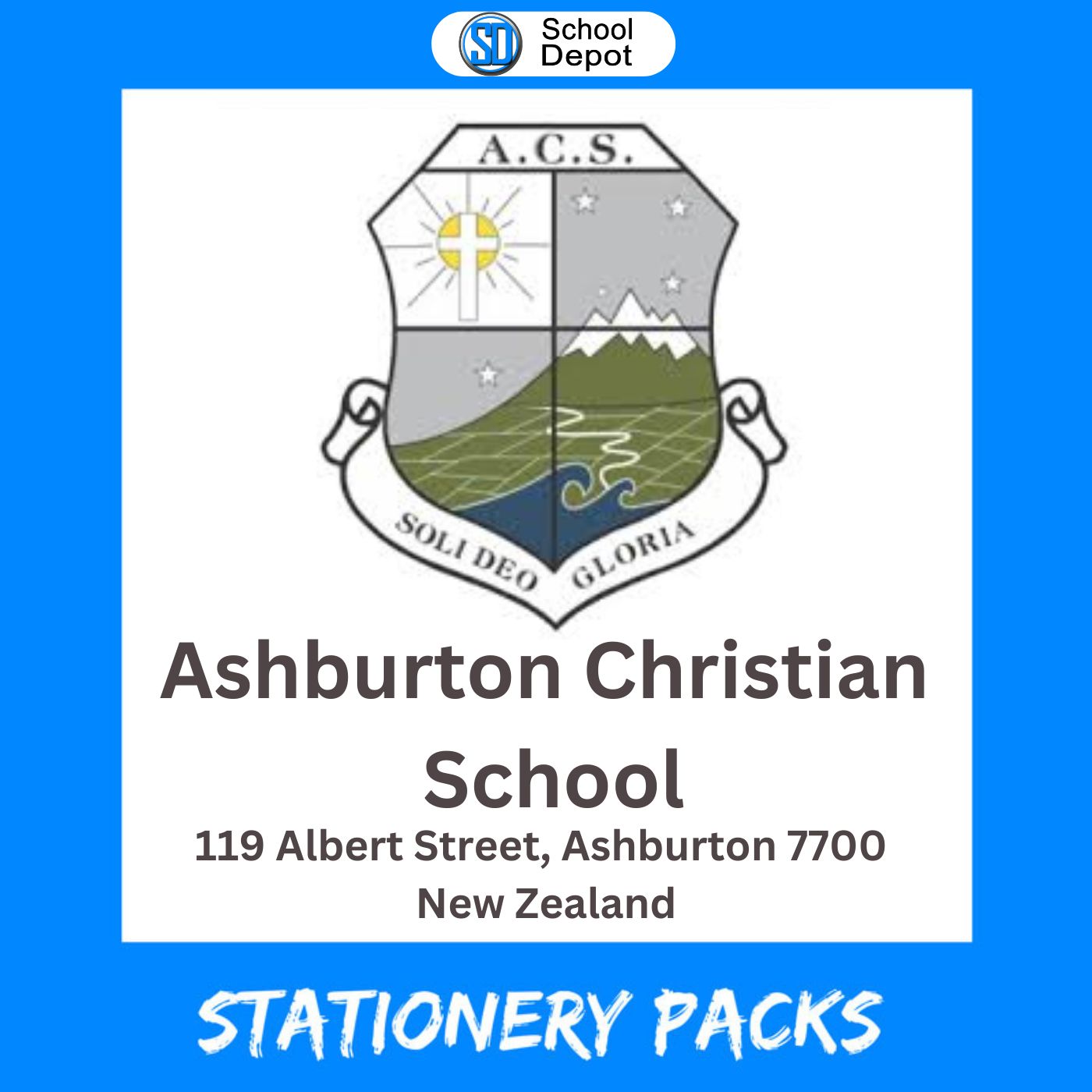 Ashburton Christian School Stationery Pack 2026 Year 3 & 4