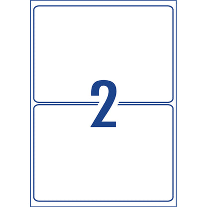 Avery Heavy Duty ID Label L7068 White Laser 199.6x143.5mm 2up 25 Sheets – Waterproof, Tear-Resistant, Oil & UV Proof