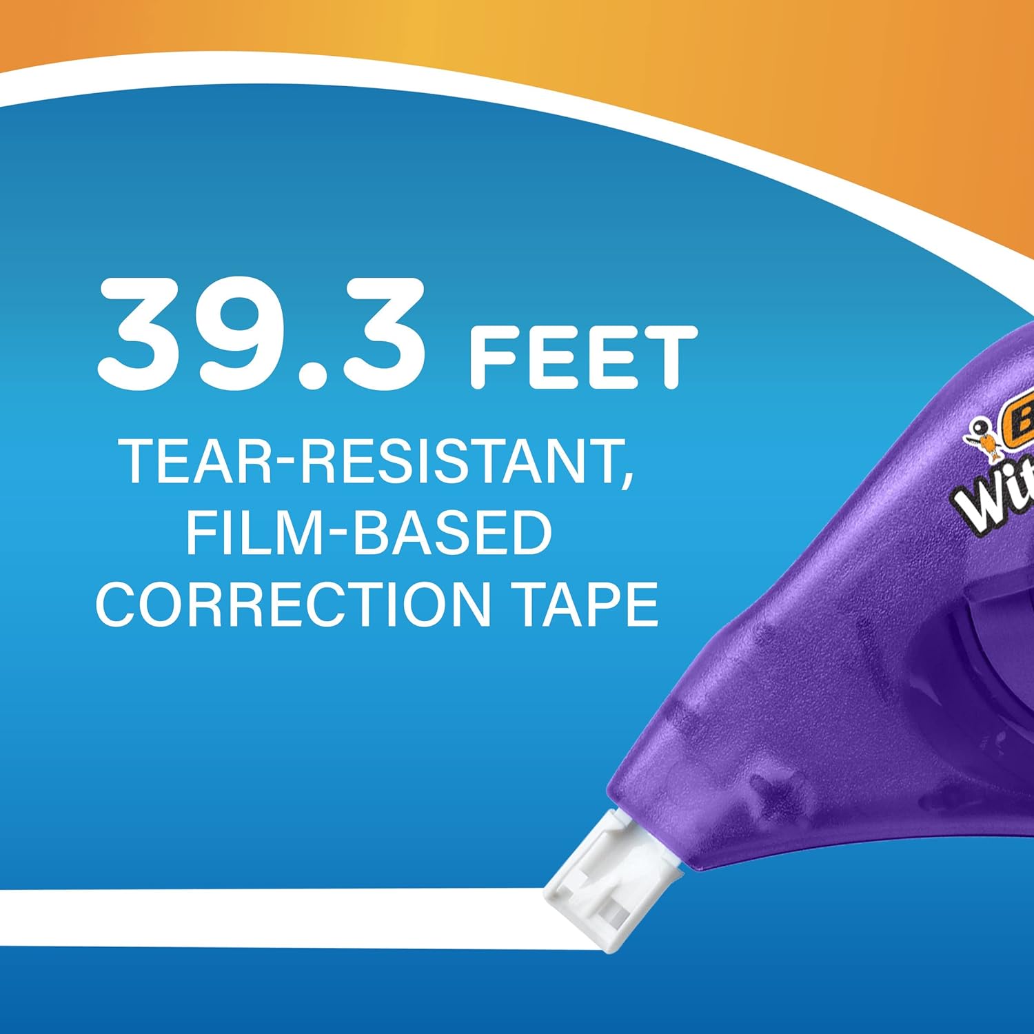 BIC Correction Tape Wite Out 4.2mm x 12m Assorted