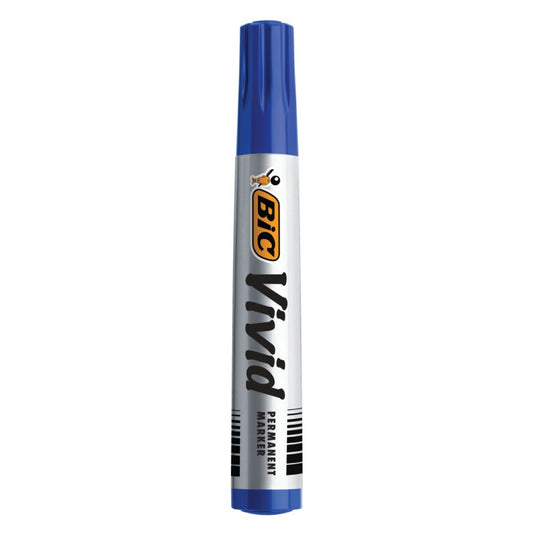 BIC Vivid Permanent Marker Eco Bullet Tip Blue