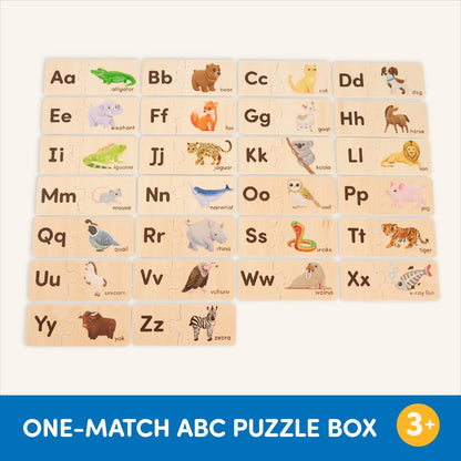 Battat Wooden Self-Correcting Alphabet Puzzle Box Set