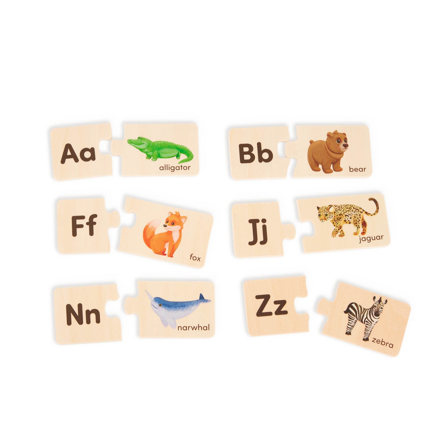 Battat Wooden Self-Correcting Alphabet Puzzle Box Set