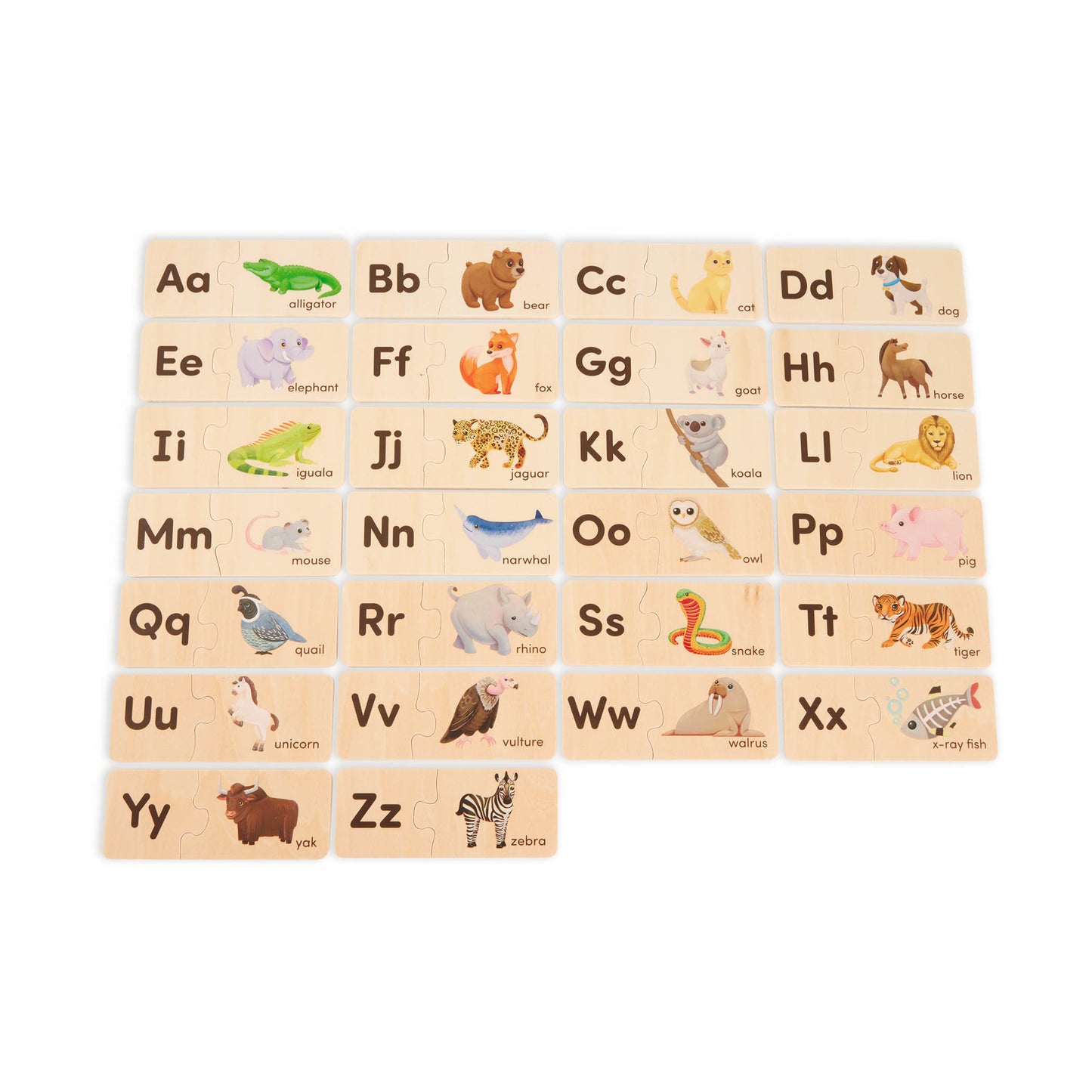 Battat Wooden Self-Correcting Alphabet Puzzle Box Set