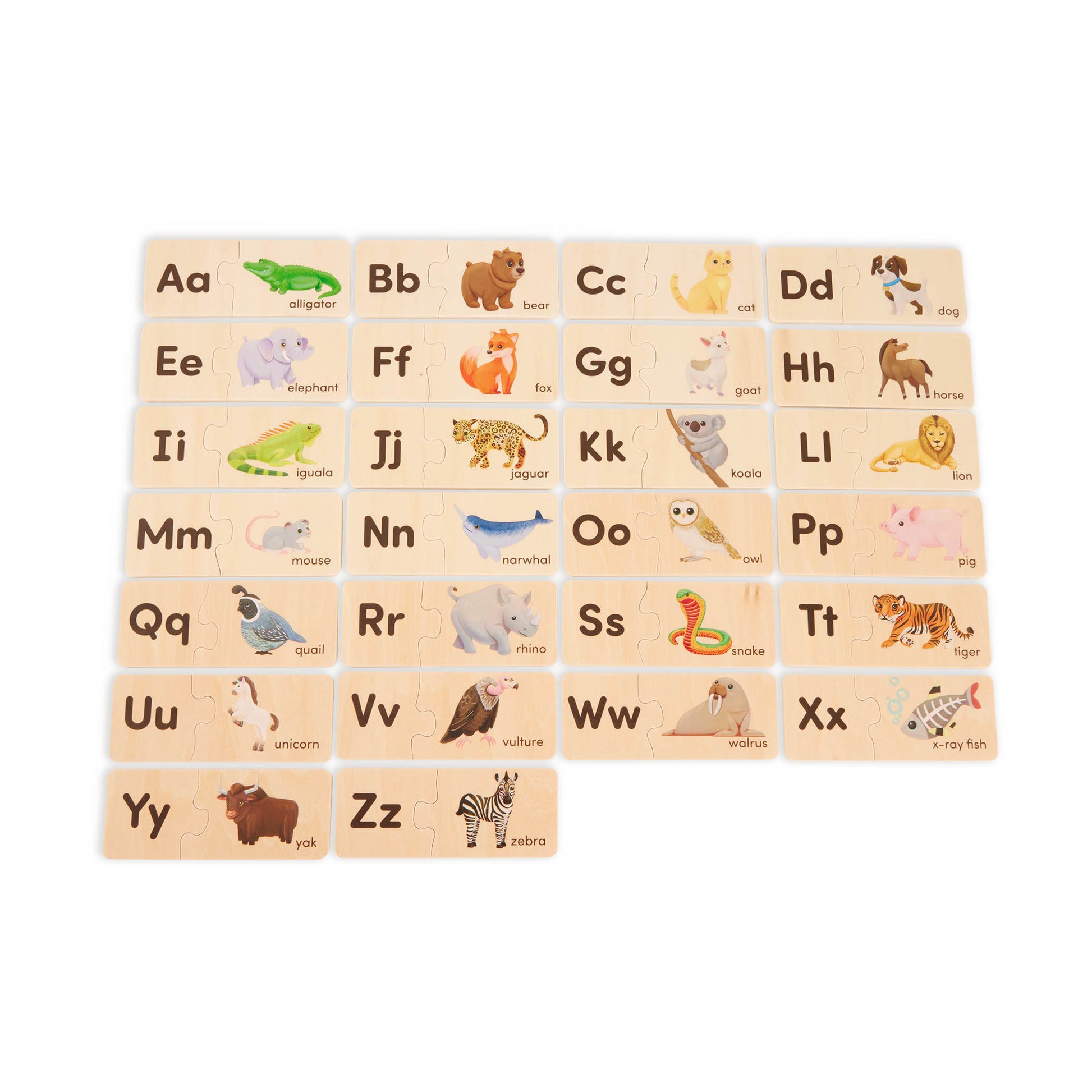 Battat Wooden Self-Correcting Alphabet Puzzle Box Set
