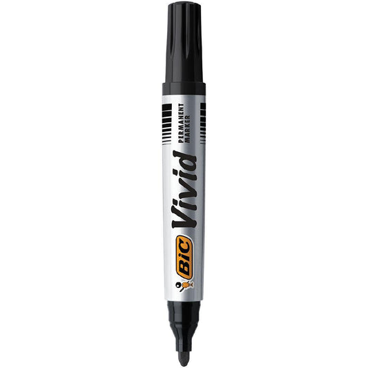 BIC Vivid Permanent Marker Eco Bullet Tip Black