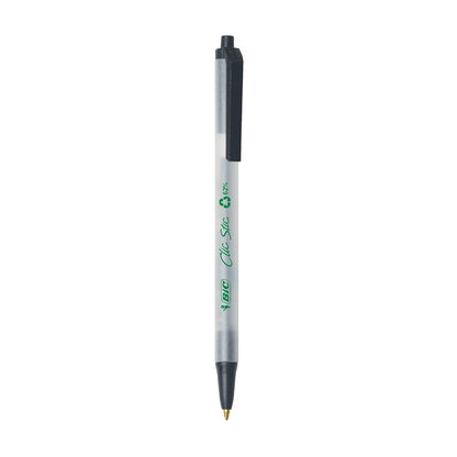Bic Ecolution Clic Stic Ballpoint Pen Retractable Medium Tip 1.0mm Black