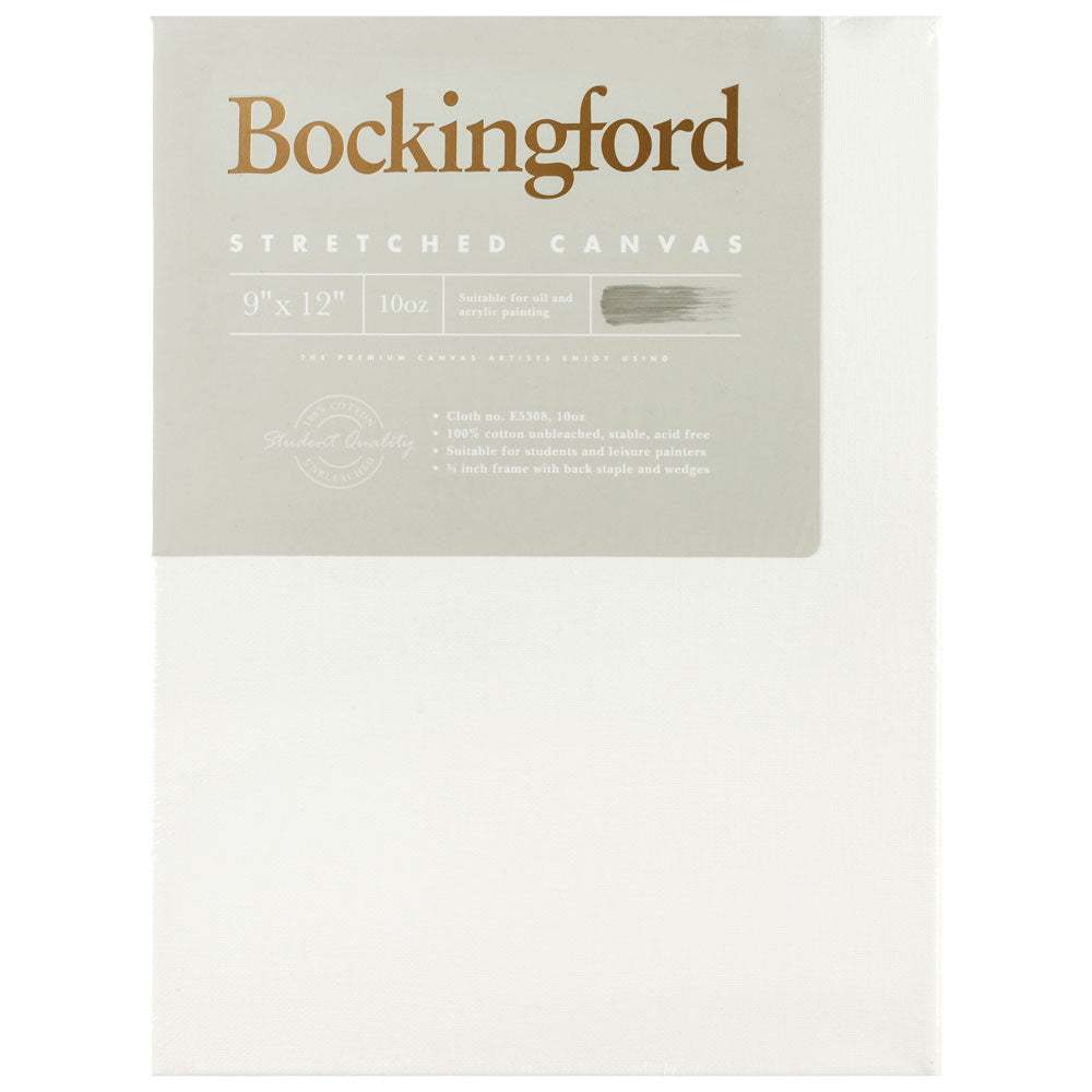 Bockingford Canvas 3/4 Inch 9x12" – Premium 10oz Stretched Artist Canvas