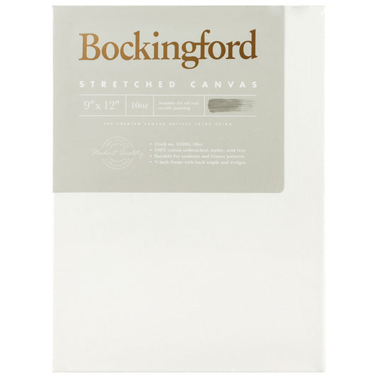 Bockingford Canvas 3/4 Inch 9x12" – Premium 10oz Stretched Artist Canvas