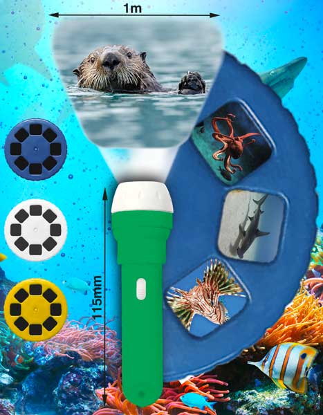 Brainstorm Toys NHM Torch & Projector 24 Images Sea Creatures