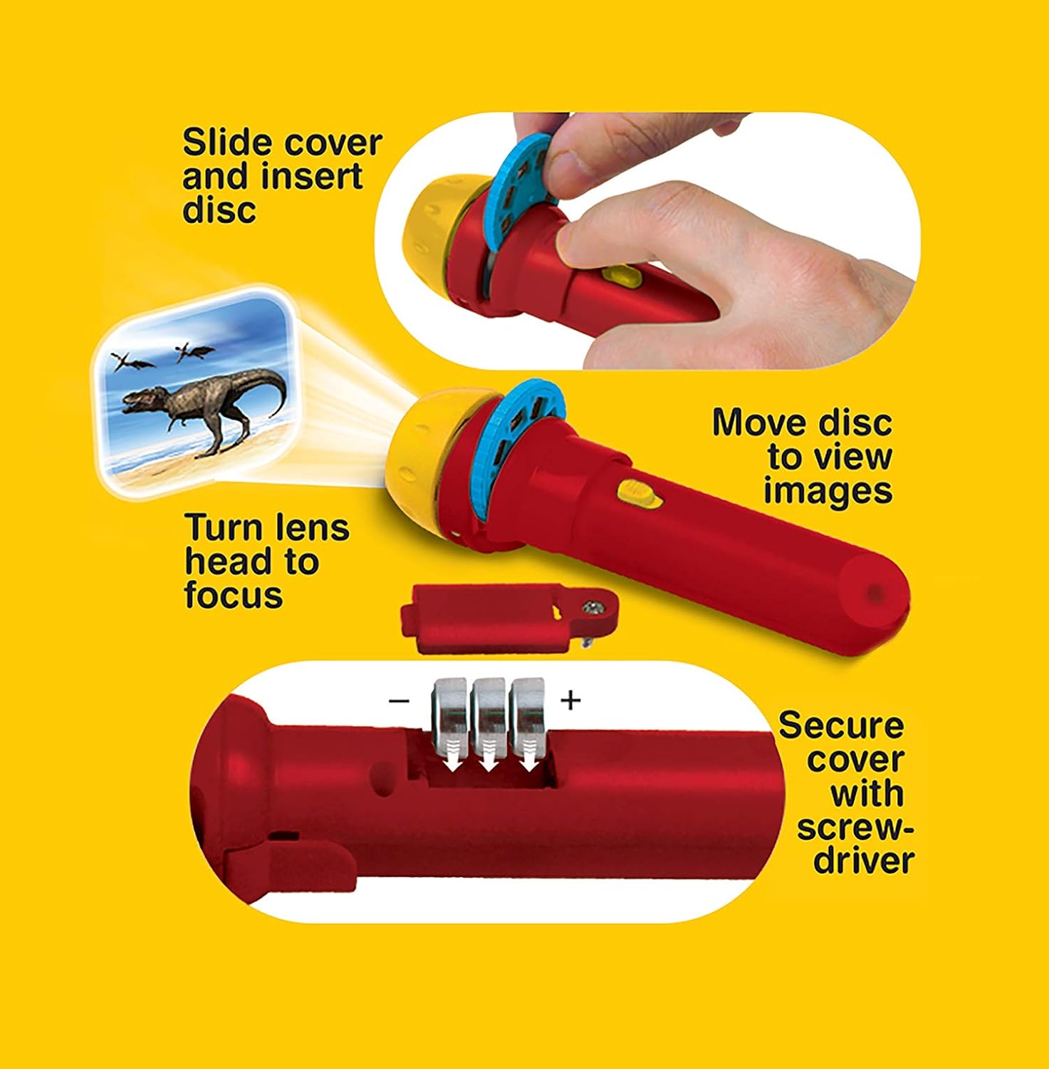 Brainstorm Toys NHM Torch & Projector 24 Images Sea Dinosaur