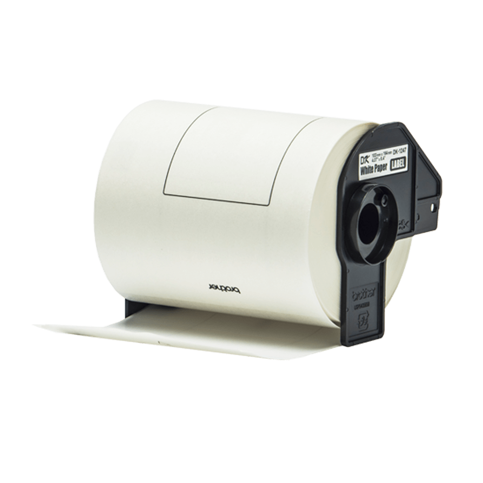 Brother DK-11247 Continuous Paper Label Roll Black on White 103mm x 164mm 180 Labels
