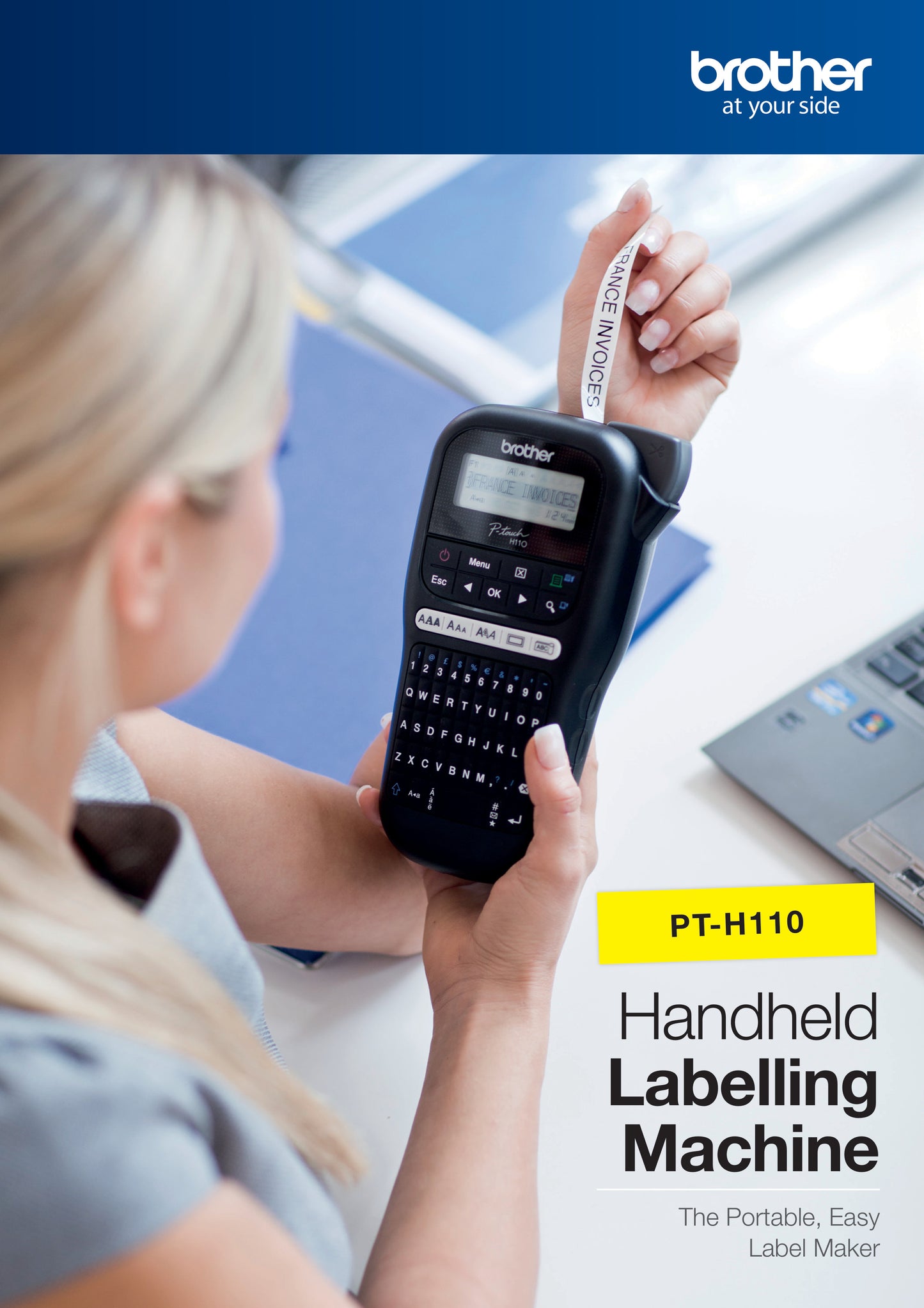 Brother PT-H110BK Handheld Thermal Label Maker Printer