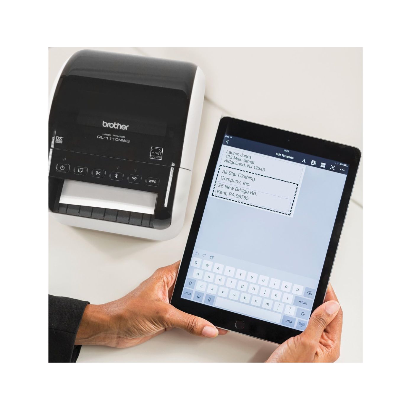 Brother QL1110NWB Desktop Thermal Label Printer Wide Format Wireless