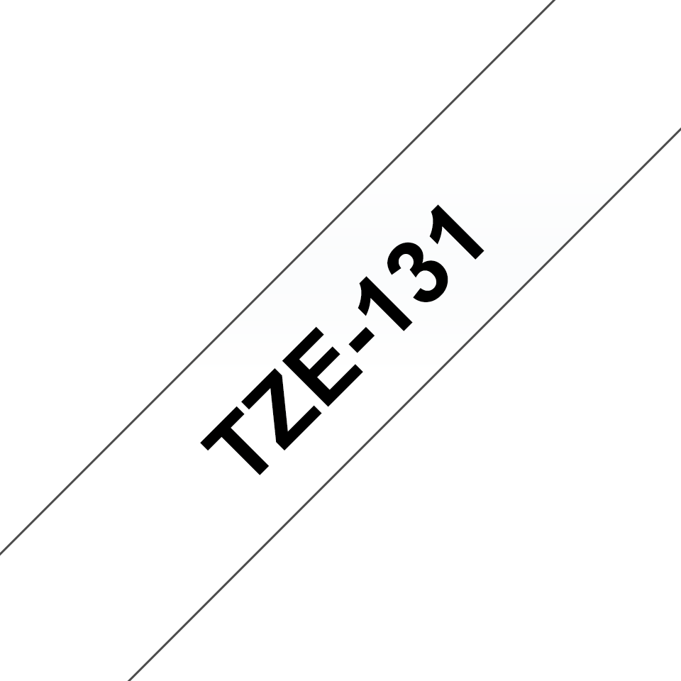 Brother TZe-131 Labelling Tape Cassette Black on Clear 12mm x 8m