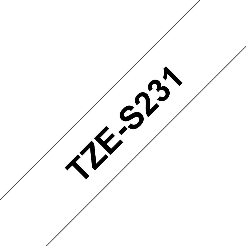 Brother TZe-231 Labelling Tape Cassette Black on White 12mm x 8m