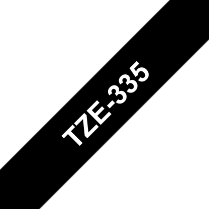 Brother TZe-335 Labelling Tape Cassette White on Black 12mm x 8m