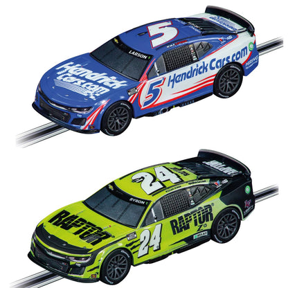 CARRERA GO!!! NASCAR Watkins Glen Duel Slot Car Racing Set 1:43