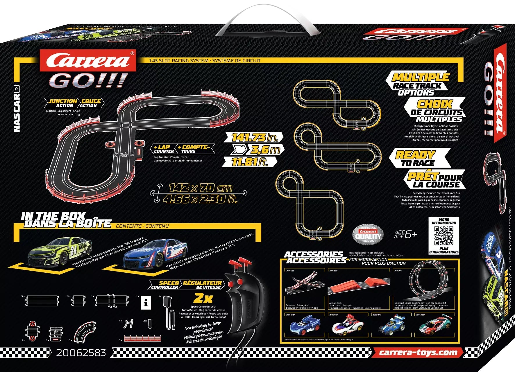 CARRERA GO!!! NASCAR Watkins Glen Duel Slot Car Racing Set 1:43