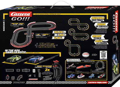 CARRERA GO!!! NASCAR Watkins Glen Duel Slot Car Racing Set 1:43