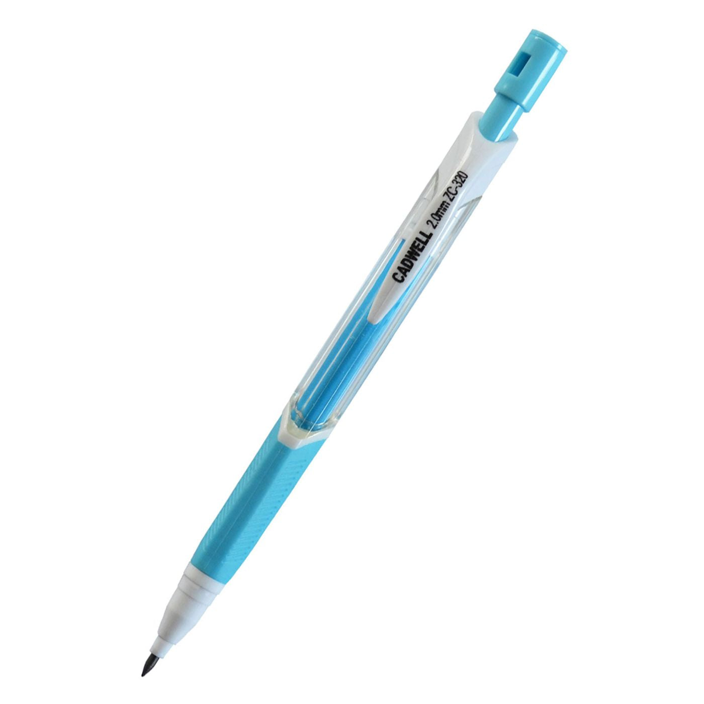 Cadwell Triangular Mechanical Clutch Pencil ZC-320 + Lead Sharpener HB 2.00mm Blue