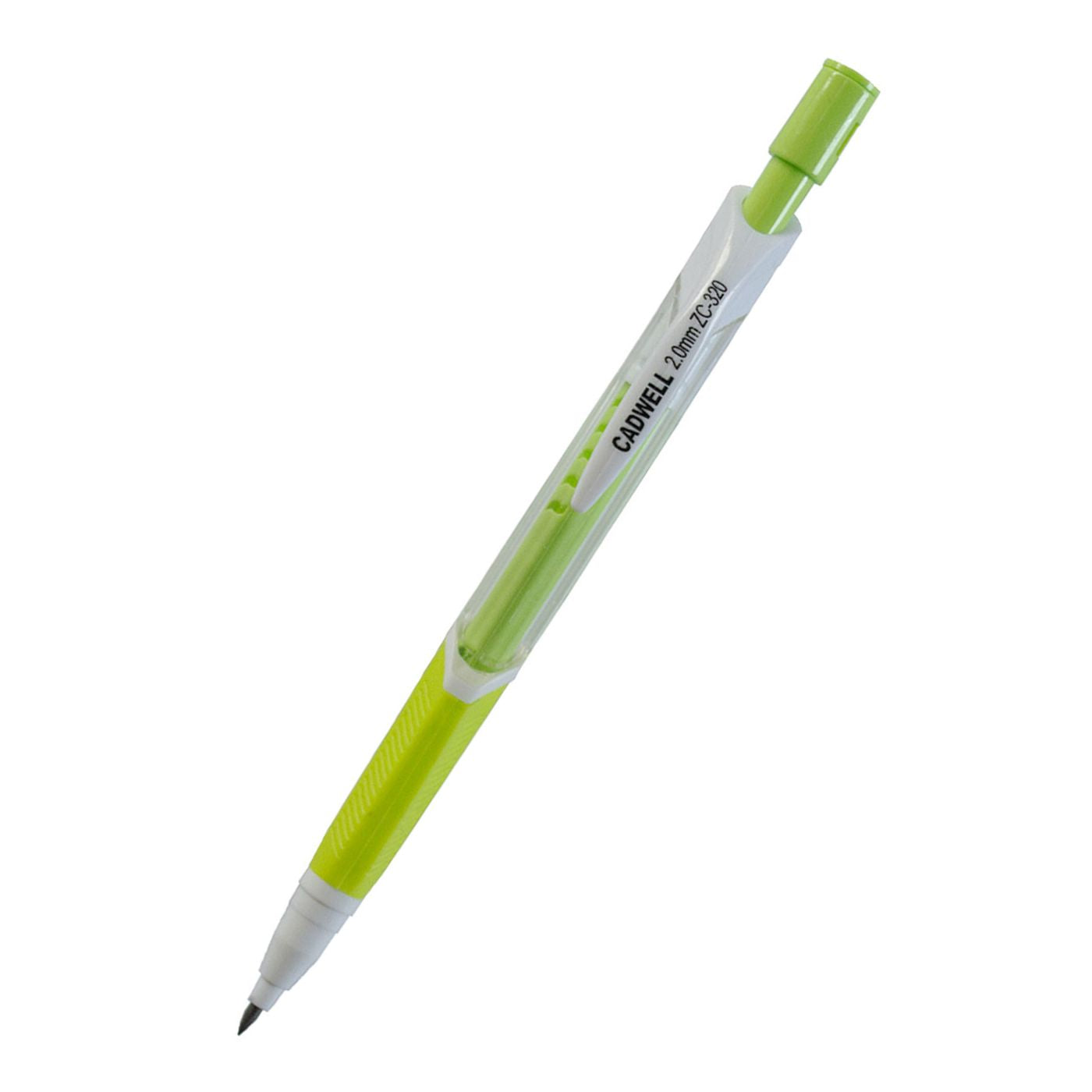 Cadwell Triangular Mechanical Clutch Pencil ZC-320 + Lead Sharpener HB 2.00mm Green