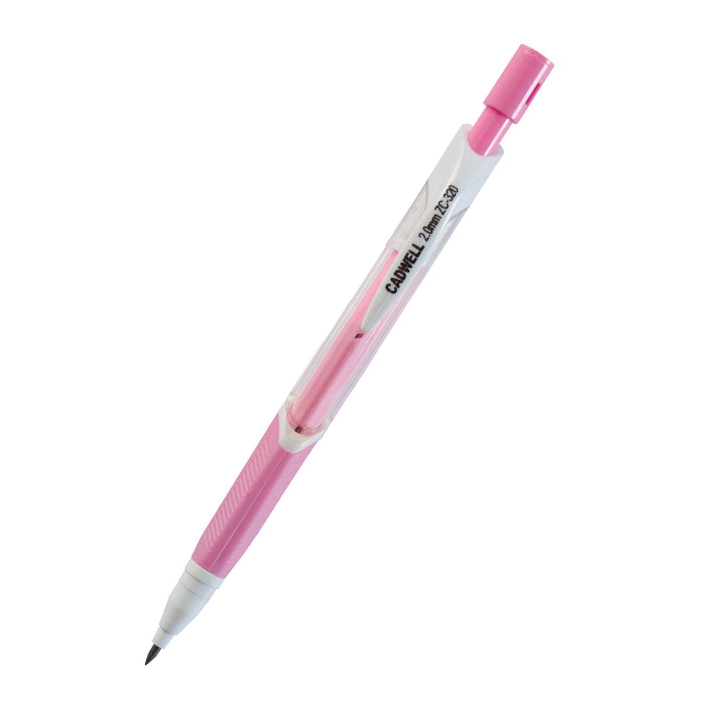Cadwell Triangular Mechanical Clutch Pencil ZC-320 + Lead Sharpener HB 2.00mm Pink