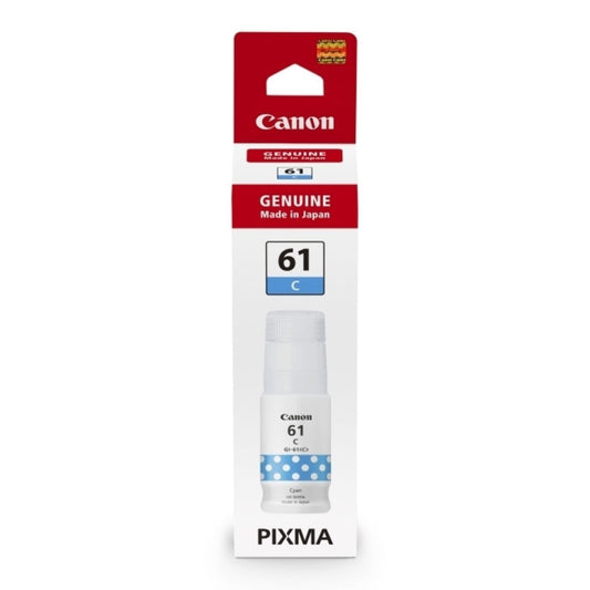 Canon PIXMA GI-61C Mega Tank Refill Ink Bottle 135ml Cyan