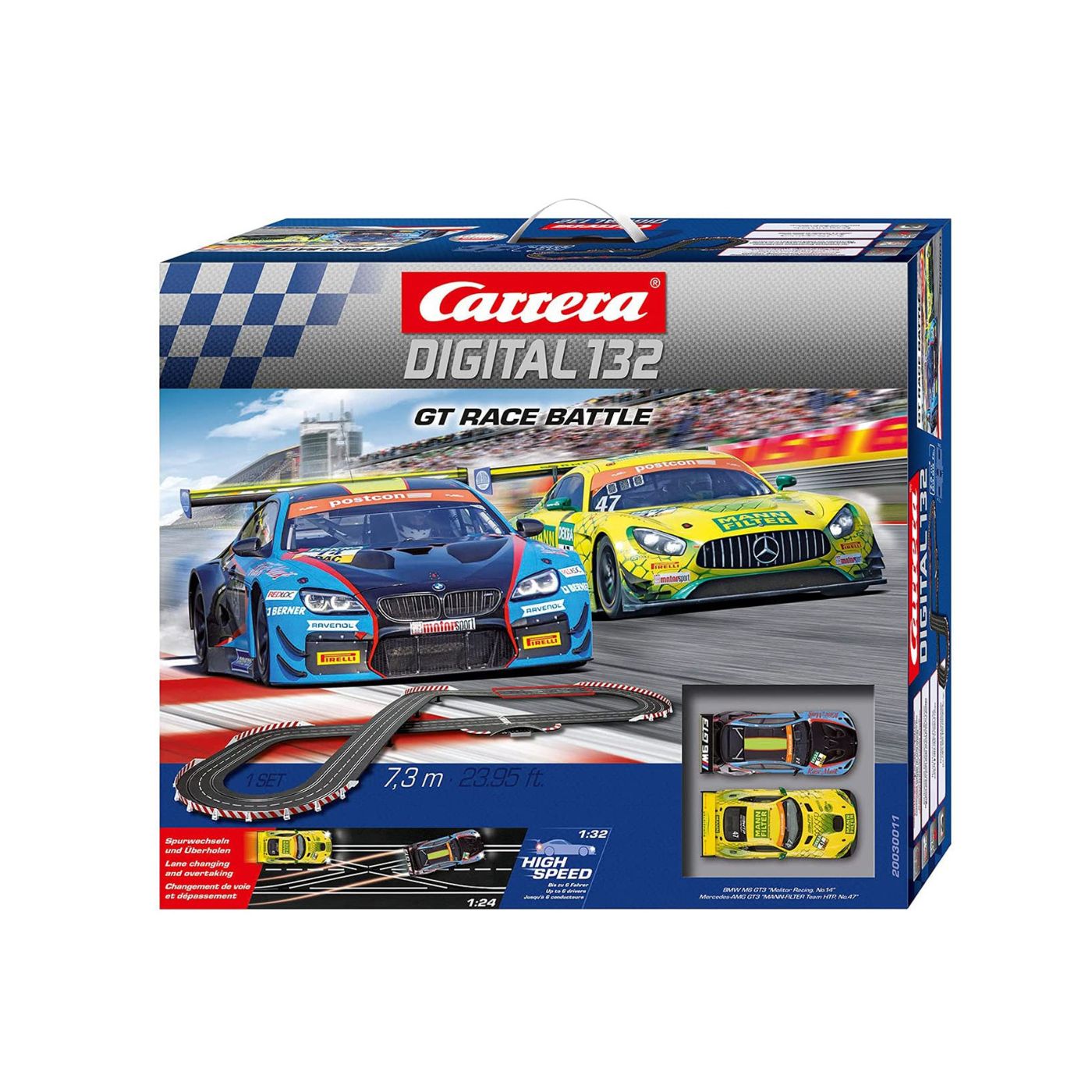 Carrera Digital Slot Racing System 132 GT Race Battle Track-7.3m