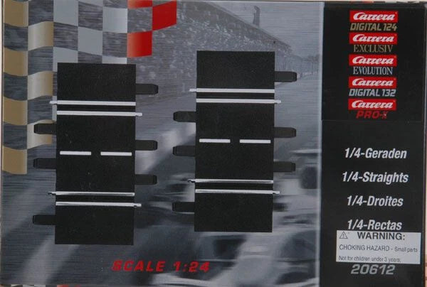 Carrera 1/4 Straights 2-Pack – Digital 124/132 & Evolution Compatible