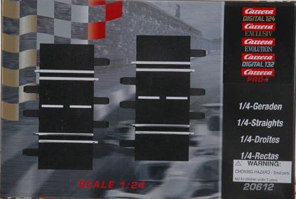 Carrera 1/4 Straights 2-Pack – Digital 124/132 & Evolution Compatible