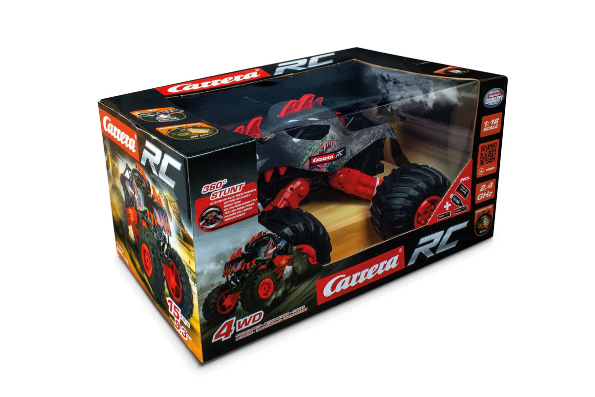 Carrera 1:16 2.4GHz Remote Control Dino Car – Stunts, Speed & 4WD Action